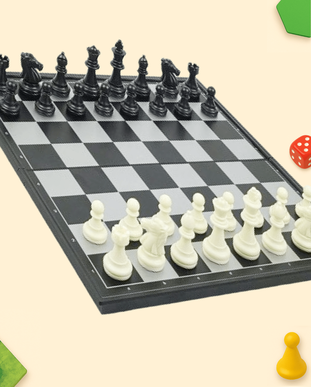 Échecs, Dames & Backgammon Magnétiques 3 en 1